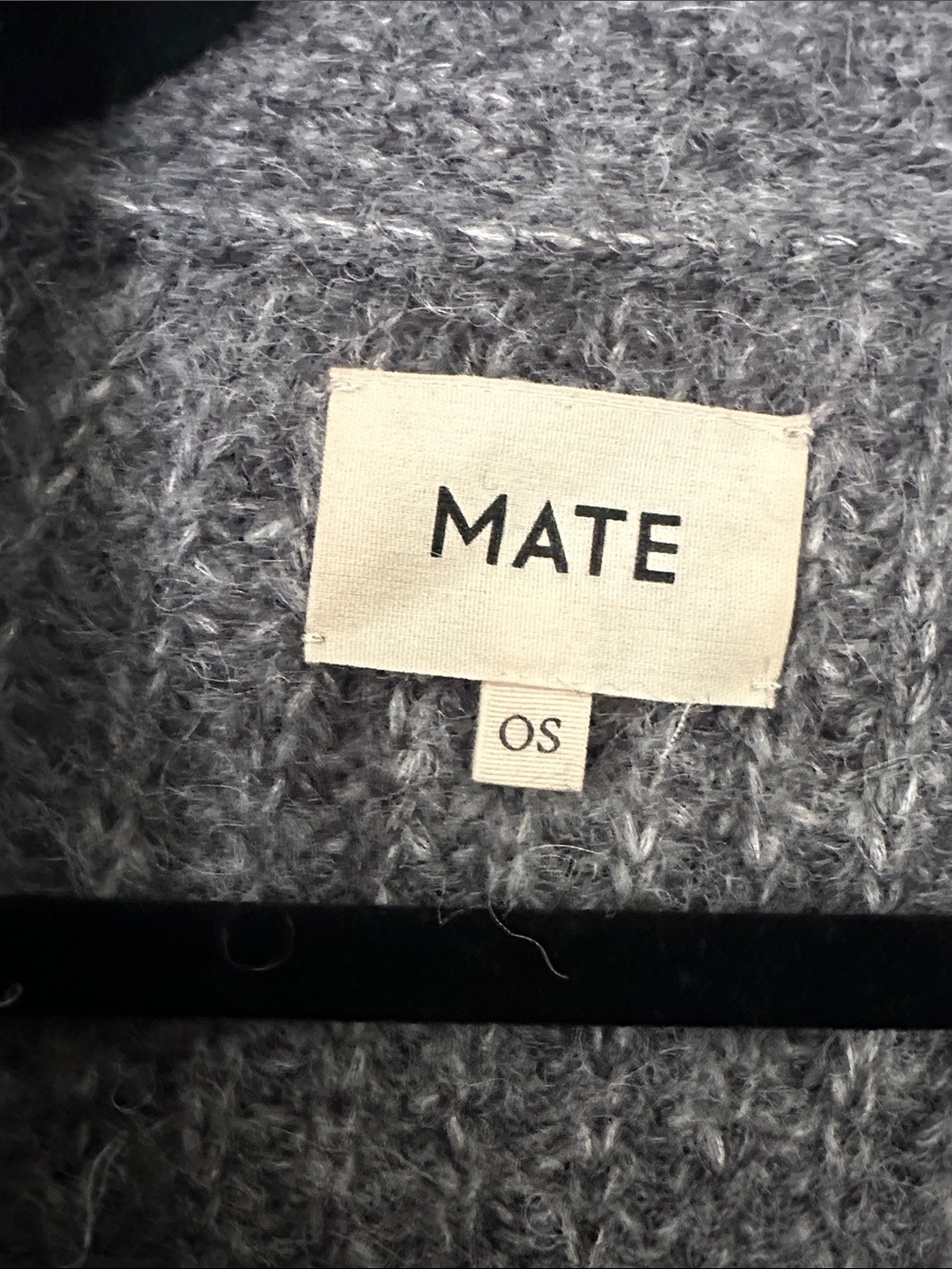 MATE Oversized Ribbed Open Cardigan - Gray 05 - Picture 2 of 3